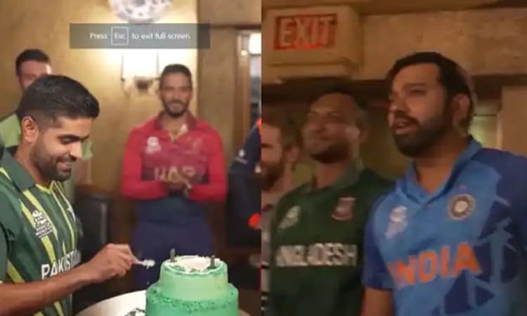 ರೋಹಿತ್ ಶರ್ಮಾ ಜೊತೆಗೆ ಬರ್ತ್ ಡೇ ಆಚರಿಸಿದ ಪಾಕ್ ನಾಯಕ ಬಾಬರ್ ಅಜಂ