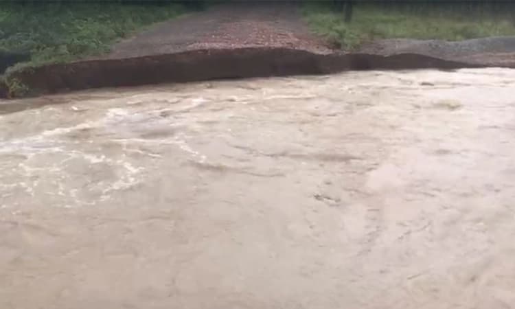 ಭಾರಿ ಮಳೆಗೆ ಕೊಚ್ಚಿಹೋದ ಸೋಗಲಿ-ಮೂಕಿಹಾಳ ಹಳ್ಳದ ಸೇತುವೆ: ಸಂಪರ್ಕ ಕಡಿತ