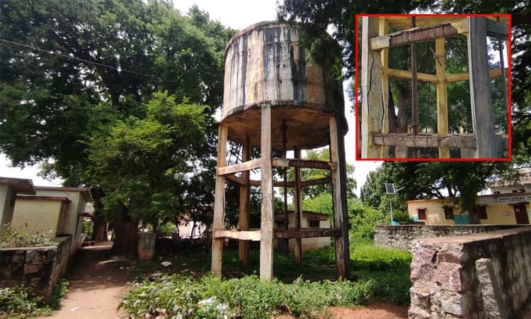 ದೋಟಿಹಾಳ: ಶಿಥಿಲಗೊಂಡ ನೀರಿನ ಟ್ಯಾಂಕ್; ಆತಂಕದಲ್ಲಿ ಶಾಲಾ ಮಕ್ಕಳು, ಗ್ರಾಮಸ್ಥರು