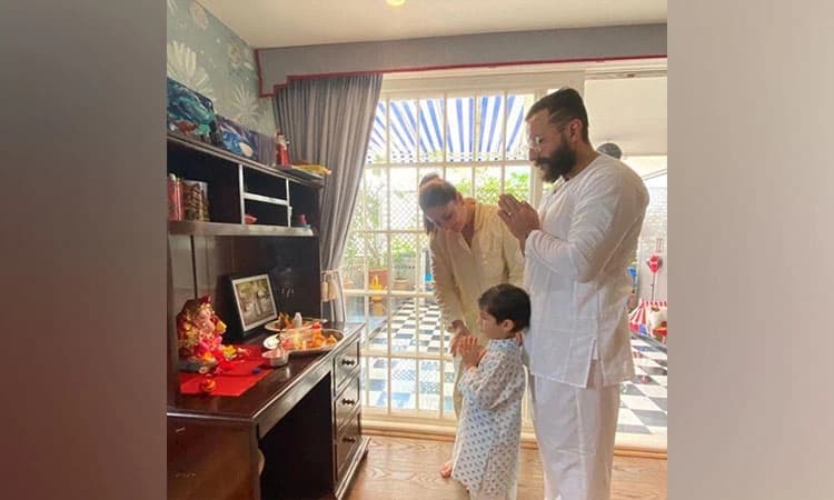 ಸೈಫ್-ಕರೀನಾ ಮನೆಯಲ್ಲಿ ಸಂಭ್ರಮದ ಗಣೇಶ ಚತುರ್ಥಿ| ಮಣ್ಣಿನ ಗಣಪ ತಯಾರಿಸಿದ ತೈಮೂರ್