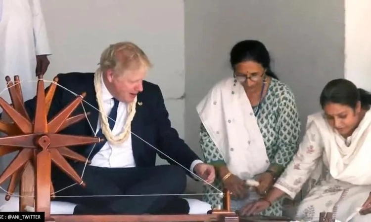 British PM visits Sabarmati Ashram, gets Gandhi’s book on how to live in London