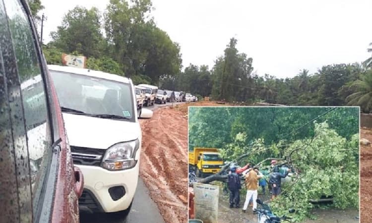 Heavy rain in Dakshina Kannada; Damage reported in some areas