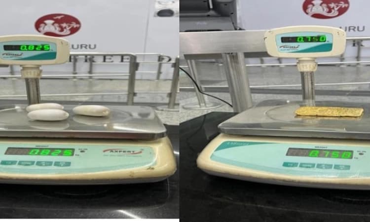 Smuggled gold worth Rs 54 lakhs seized at Mangaluru Airport