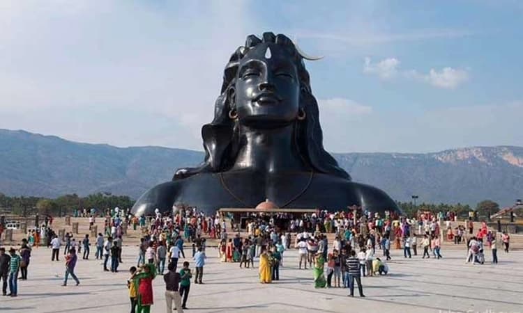 Isha Foundation erecting Lord Shiva bust in K’taka