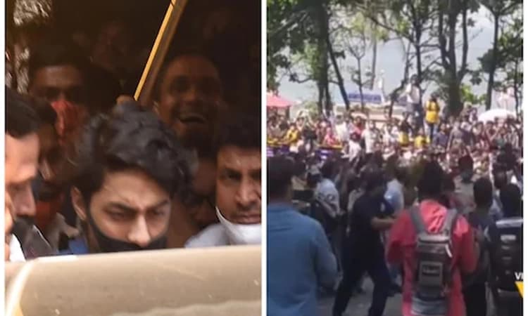 As Aryan Khan returns home, huge celebrations seen outside Mannat