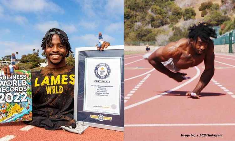 Differently-abled athlete bags Guinness World Record for fastest 20 m walking using hands