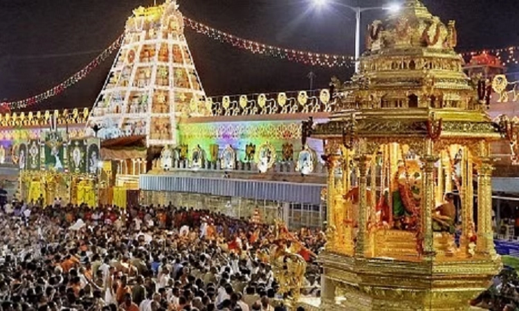 TTD sub-temple in Tarigonda receives golden crown donation