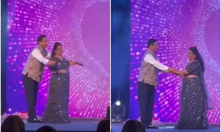 Viral:  Union Minister Pralhad Joshi dances with his wife at daughter&#8217;s wedding