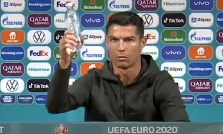 Ronaldo’s Coca Cola snub at Euro 2020 leads to a meme fest