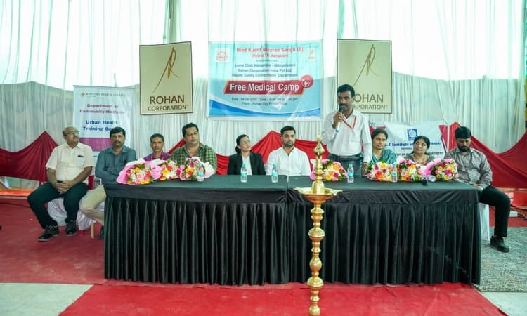 Rohan Corporation organises free health camp for employees and workers in Mangaluru