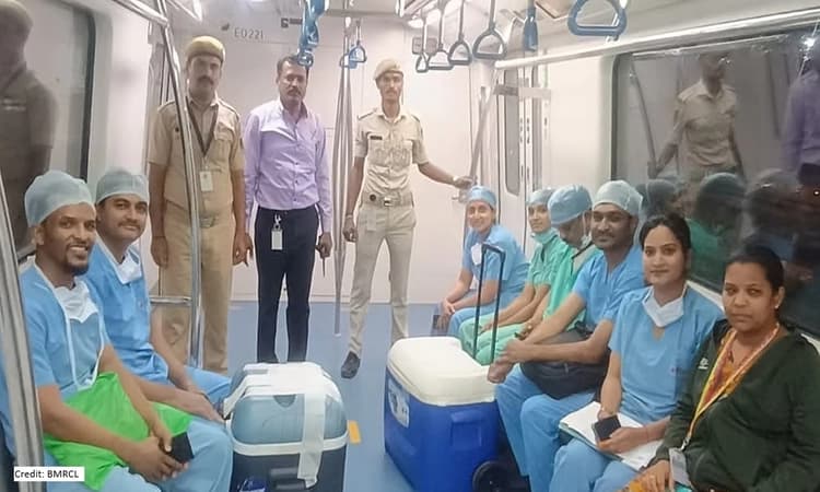 BMRCL facilitates Bengaluru's first ever organ transportation by metro