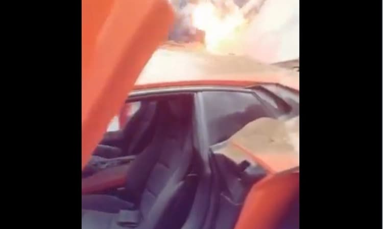 Influencer says his Lamborghini Aventador that caught fire "not" scrapped