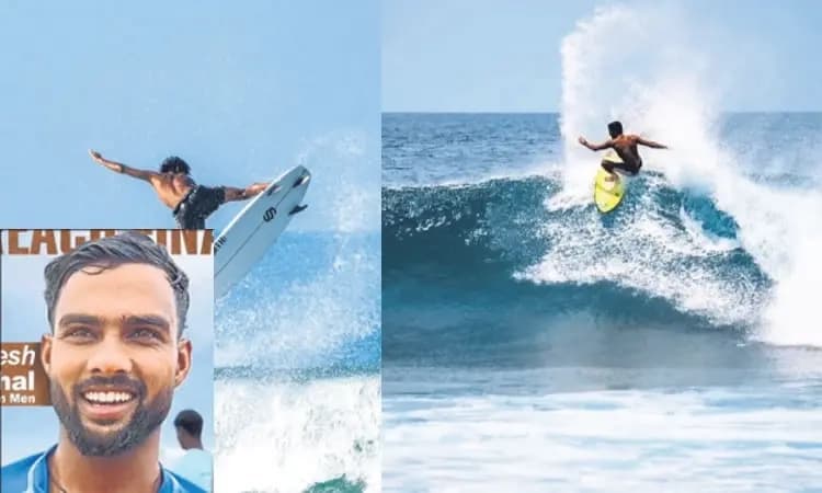 Karnataka youth from drought-hit village wins bronze in Asian surfing championship