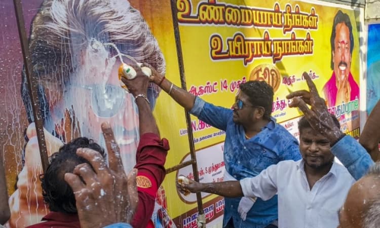 Rajinikanth's 'Coolie' hits screens amid frenzied fan celebrations