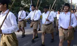 Two teachers including headmaster suspended for participating in RSS route march