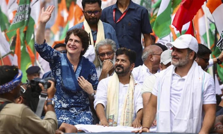 Bihar: ಮತ ಅಧಿಕಾರ ರ್ಯಾಲಿಯಲ್ಲಿ ರಾಹುಲ್‌ಗೆ ಜತೆಯಾದ ಪ್ರಿಯಾಂಕಾ