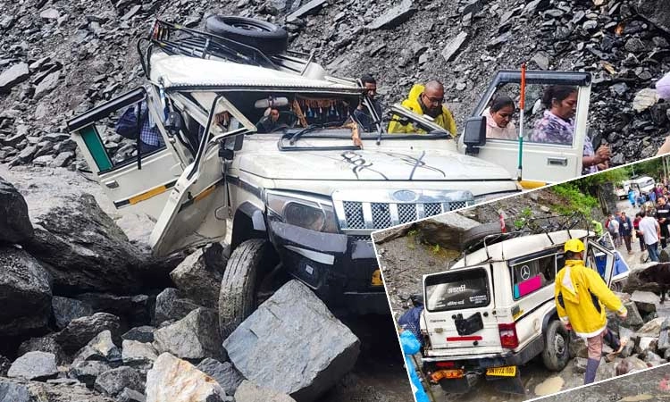 Landslide: ಯಾತ್ರಿಕರ ವಾಹನದ ಮೇಲೆ ಉರುಳಿ ಬಿದ್ದ ಬಂಡೆ ಕಲ್ಲು, 2 ಮೃ*ತ್ಯು, ಮೂವರು ಗಂಭೀರ