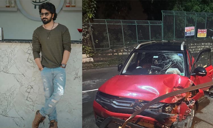 Actor Arjun Yogi: ಸ್ಯಾಂಡಲ್‌ವುಡ್‌ ನಟ ಅರ್ಜುನ್‌ ಯೋಗಿ ಕಾರು ಅಪಘಾತ- ನಜ್ಜುಗುಜ್ಜಾದ ವಾಹನ