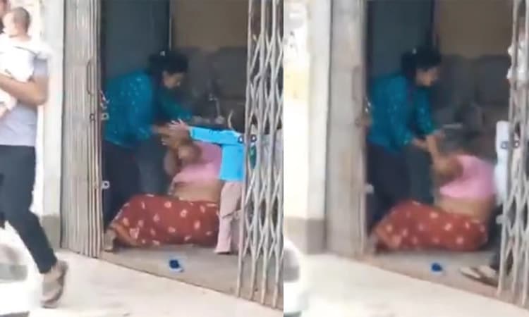 Viral Video: ಮನಬಂದಂತೆ ಅತ್ತೆಗೆ ಥಳಿಸಿದ ಸೊಸೆ; ಕಂಡೂ ಕಾಣದಂತೆ ಮನೆಯಿಂದ ಹೊರ ಹೋದ ಮಗ