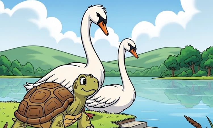 Kids story: ವಾಚಾಳಿ ಆಮೆ, ಹಂಸ ಪಕ್ಷಿ