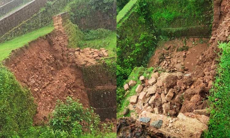 Hosanagara: ಬಿದನೂರು ಕೋಟೆಯ ಒಳಭಾಗದ ಕೊಳದ ದಂಡೆ ಕುಸಿತ