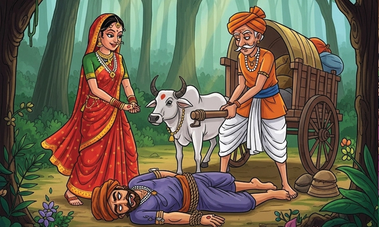 Kids story: ಡಕಾಯಿತನಿಗೆ ಪಾಠ ಕಲಿಸಿದ ಸಾಹಸಿ ಹೆಣ್ಣು