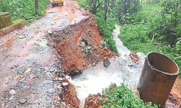 ಸಂಸೆ ಗಡಿ-ಗುತ್ಯಡ್ಕ: ರಸ್ತೆ ಸಂಪರ್ಕ ಕಡಿತ