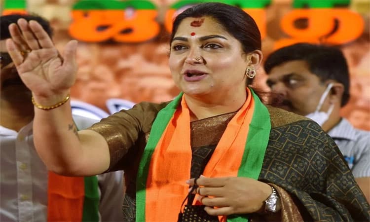 ತಮಿಳುನಾಡು: ಬಿಜೆಪಿ ಉಪಾಧ್ಯಕ್ಷೆಯಾಗಿ ನಟಿ ಖುಷ್ಬೂ  ಸುಂದರ್‌ ನೇಮಕ