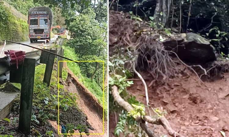 ಹುಲಿಕಲ್ ಘಾಟಿಯಲ್ಲಿ ಮತ್ತೆ ಕುಸಿತ...ಬೃಹತ್ ವಾಹನಗಳ ಸಂಚಾರ ನಿಷೇಧ ಸಾಧ್ಯತೆ!