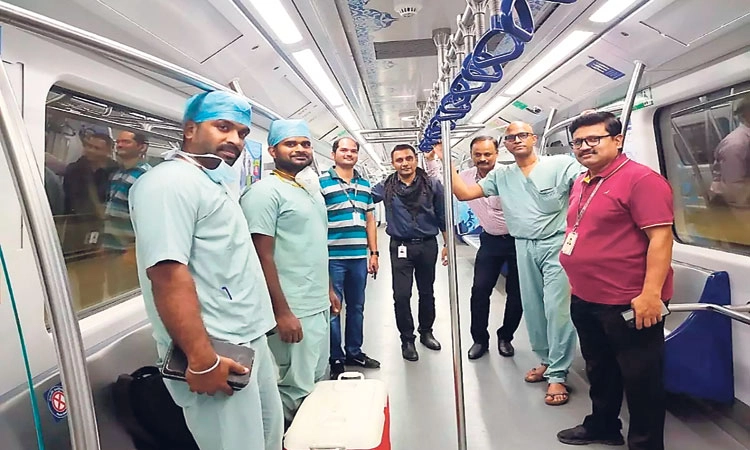 Bengaluru; ಮೆಟ್ರೋದಲ್ಲಿ ಅಂಗ ರವಾನೆ! : ಕಾಡುಗೋಡಿನಿಂದ ಆರ್‌.ಆರ್‌. ನಗರಕ್ಕೆ ಸಾಗಣೆ