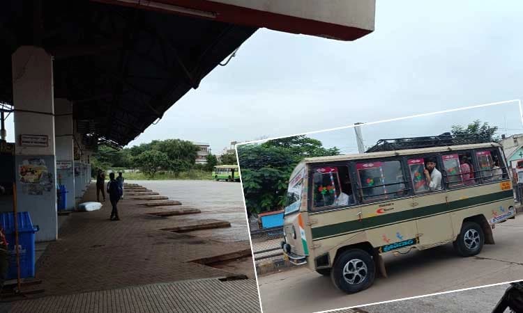 Gadag: ರಸ್ತೆಗಿಳಿಯದ ಸಾರಿಗೆ ಬಸ್... ಖಾಸಗಿ ವಾಹನಗಳ ಮೊರೆ ಹೋದ ಪ್ರಯಾಣಿಕರು