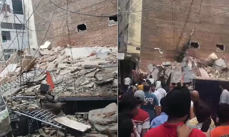 Building collapses in south Delhi's Satya Niketan; people rescued, search ops on