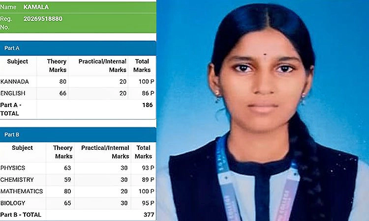 Yadgir: Kamala achieves PUC success despite father’s opposition