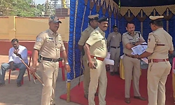 ಗಣೇಶೋತ್ಸವ: ಹುಬ್ಬಳ್ಳಿಯ ಈದ್ಗಾ ಮೈದಾನಕ್ಕೆ ಐಜಿಪಿ ಲಾಭೂ ರಾಮ ಭೇಟಿ, ಭದ್ರತಾ ಪರಿಶೀಲನೆ