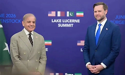 Pak PM Sharif meets US Vice President Vance on sidelines of negotiations in Switzerland