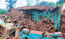 ಕುಶಾಲನಗರದಲ್ಲಿ 3 ದಿನಗಳಿಂದ ಭಾರೀ ಮಳೆ: ಹಲವೆಡೆ ಹಾನಿ