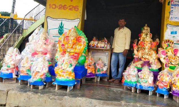 ವಿಘ್ನ ನಿವಾರಕನಿಗೂ ಕೋವಿಡ್ ಬಿಸಿ