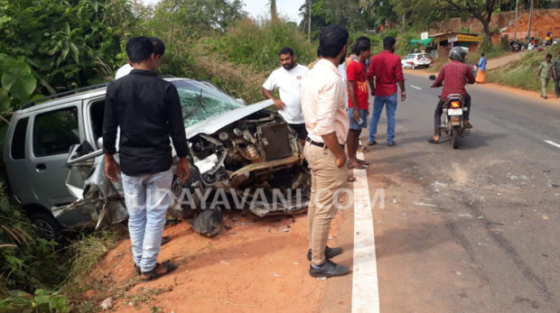 ಕೊಡಾಜೆ ಬಳಿ ಭೀಕರ ಅಪಘಾತ: ಚಾಲಕ ಗಂಭೀರ, ಮಹಿಳೆ ಹಾಗೂ ಮಗುವಿಗೆ ಗಾಯ