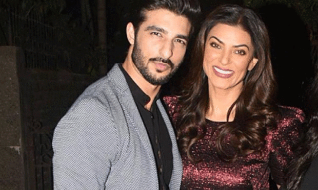 Putting break-up rumours to rest, Sushmita Sen clicked with boyfriend Rohman Shawl on Kiss Day!