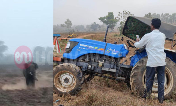 ಹುಣಸೂರು : ಒಂಟಿ ಸಲಗದ ದಾಳಿಗೆ ಎರಡು ಟ್ರ್ಯಾಕ್ಟರ್ ಜಖಂ