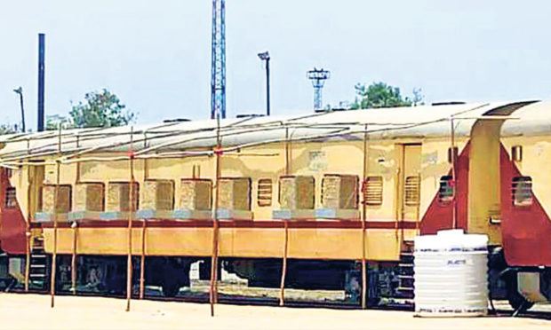 The train converted into a hospital in Nagpur