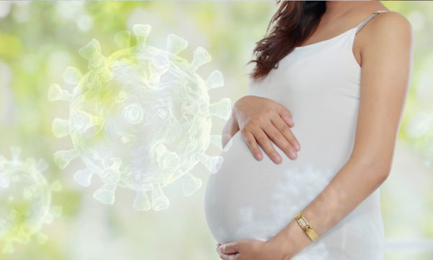 Maternity for an infected pregnant woman in hospital