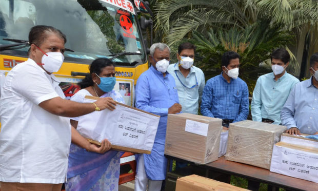 ——Oxygen, food donation from Dharmasthala Institute