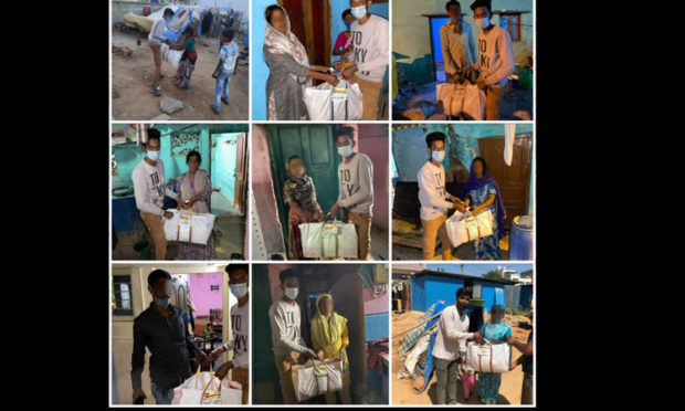 Distribution of food and ration kit