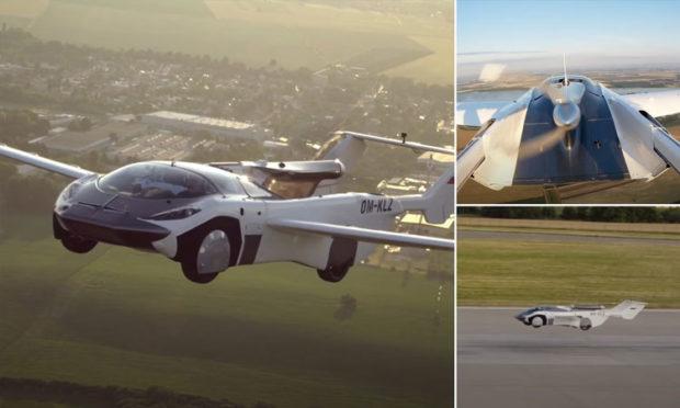 A flying car or roadable aircraft is a type of light aircraft or personal air vehicle that provides door-to-door transportation by both road and air.