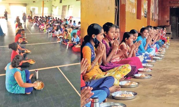 ಮೊದಲ ದಿನ ಸಿಹಿಯೊಂದಿಗೆ ಬಿಸಿಯೂಟ