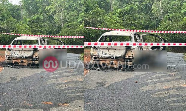 ಬ್ರಹ್ಮಾವರ: ಬೆಂಕಿ ಕಾಣಿಸಿಕೊಂಡ ಸ್ಥಿತಿಯಲ್ಲಿ ಕಾರು ಪತ್ತೆ; ಯುವಕ – ಯುವತಿ ಸಜೀವ ದಹನ