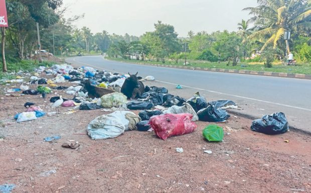 ಉಳ್ಳಾಲ: ಇನ್ನೂ ಬಗೆಹರಿಯದ ರಸ್ತೆಬದಿ ತ್ಯಾಜ್ಯ ಸಮಸ್ಯೆ