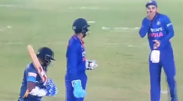 Virat Kohli’s reaction to Shreyas Iyer’s spinning delivery