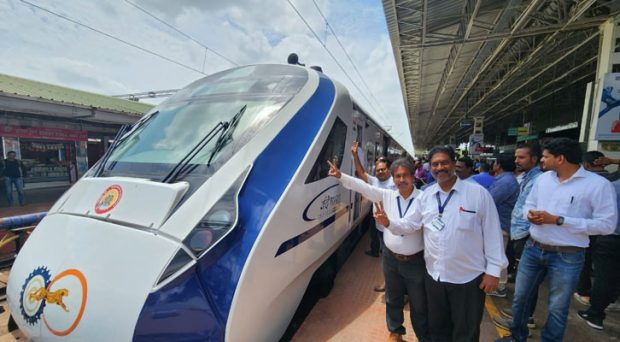 Vande Bharat train trial run started between Bangalore-Dharwad